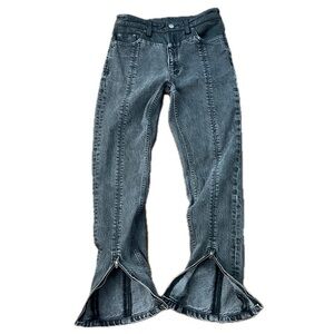 KSUBI Zipper Flare Black Jeans